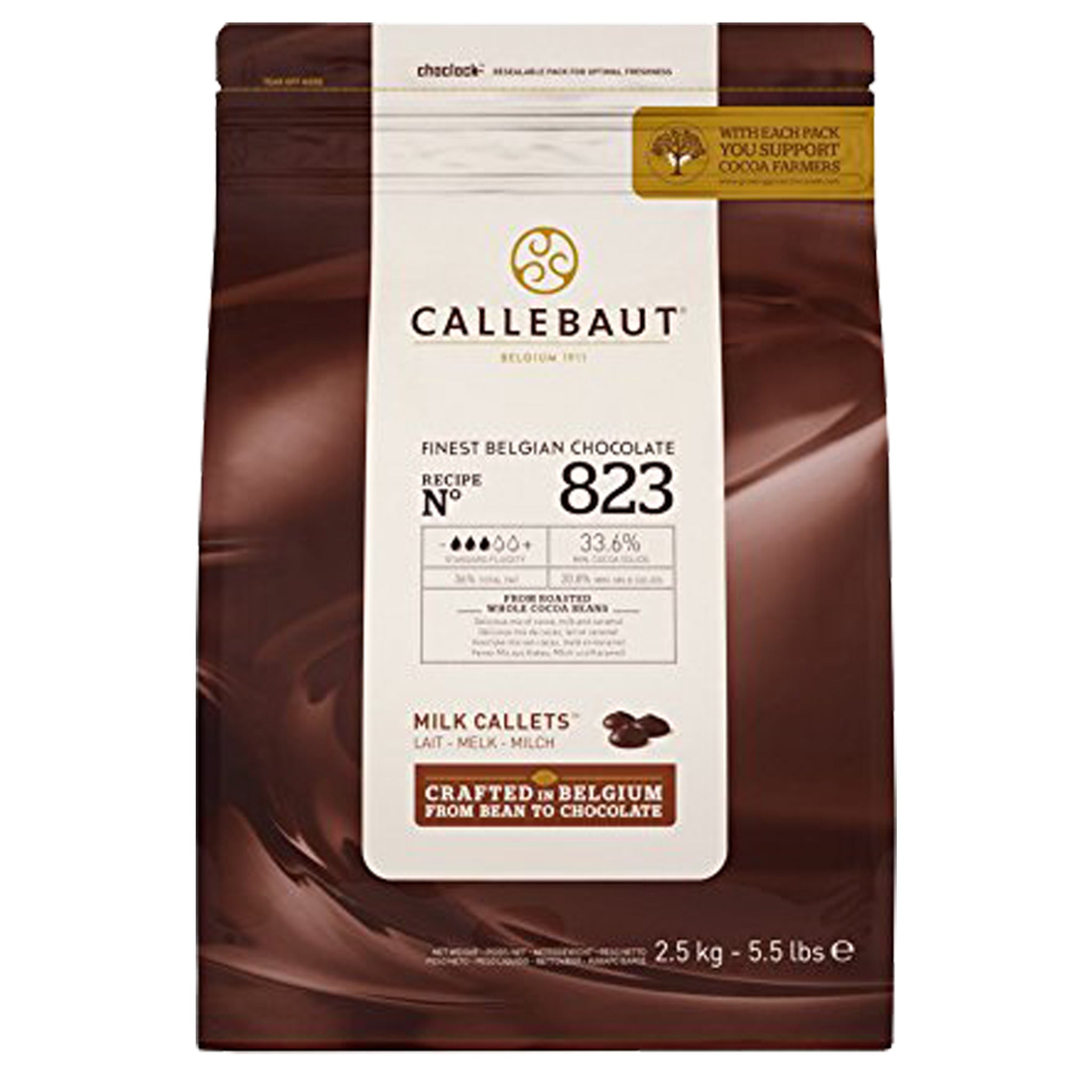823 Milk Chocolate Callets 33.6% - 2.5 kg 823 Milk Chocolate Callets 33.6% - 2.5 kg